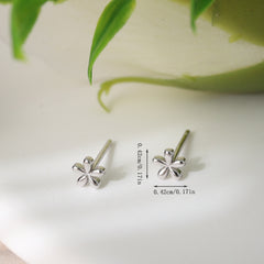 925 Silver Flower Stud Earrings for Teen Girls