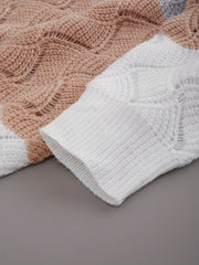 Colorblock V-Neck Sweater Long Sleeve Jumper