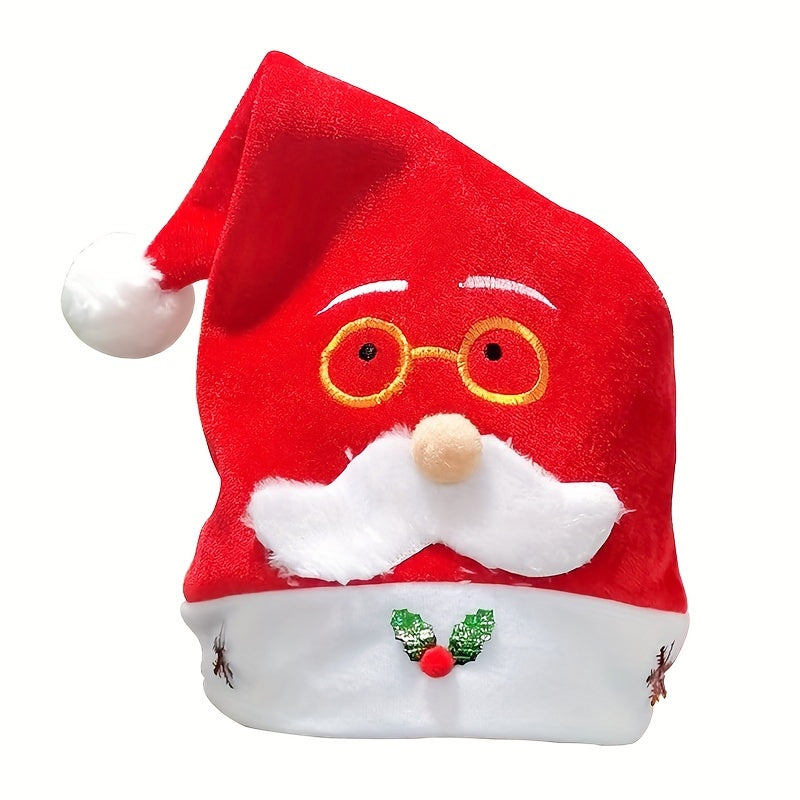Red Non-woven Christmas Hat Cartoon Velvet Plush Gift