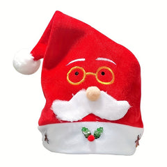 Red Non-woven Christmas Hat Cartoon Velvet Plush Gift