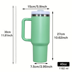 Aeyeele 40oz Stainless Steel Double Wall Tumbler With Lid - Portable Water Cup