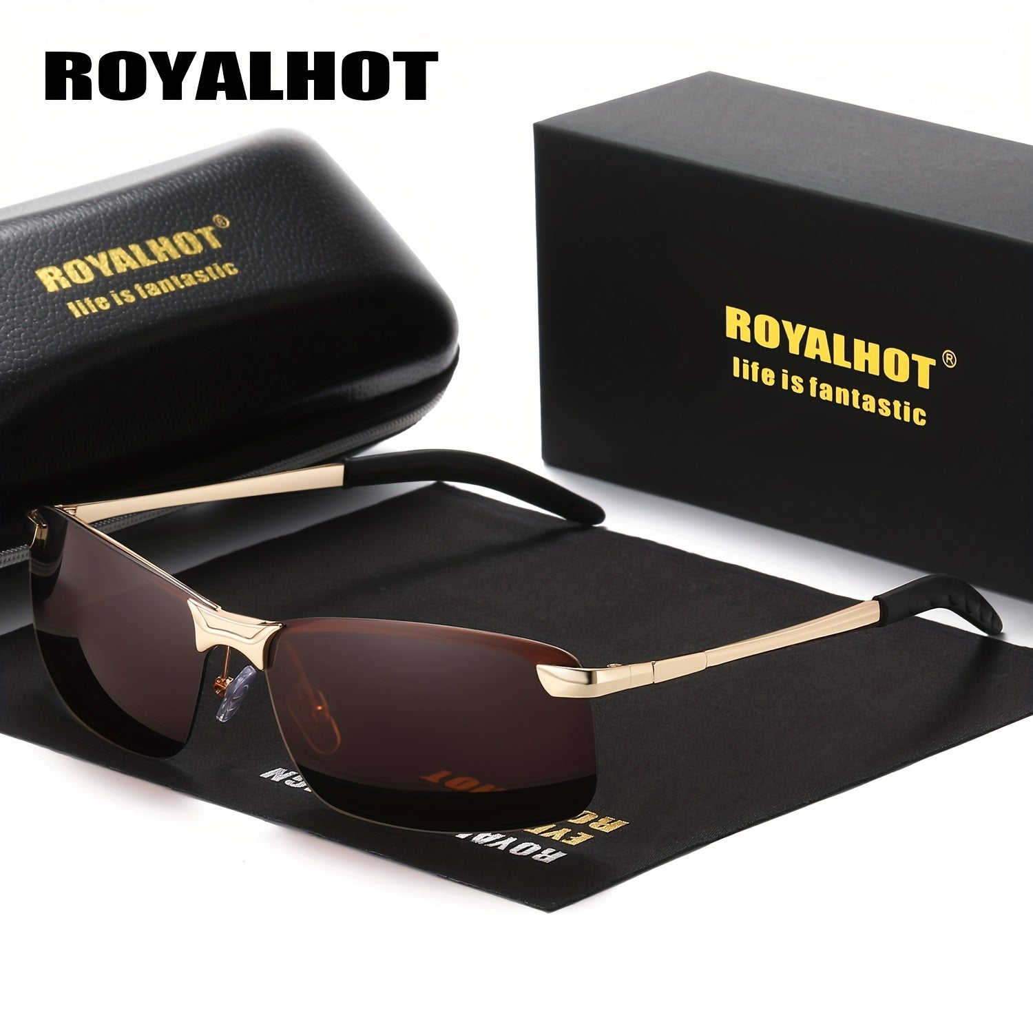 RoyalHot Metal Polarized Sports Sunglasses