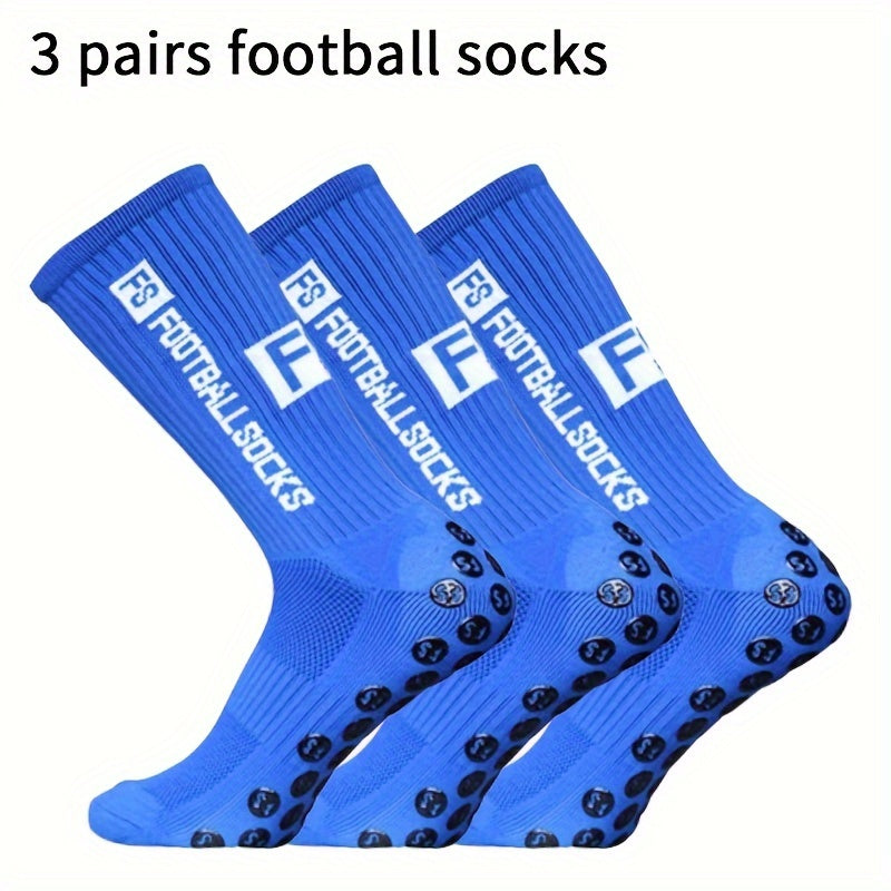 3 Pairs Men's Mid Crew Sport Socks Sweat Absorbing Comfy Breathable Socks
