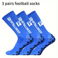 3 Pairs Men's Mid Crew Sport Socks Sweat Absorbing Comfy Breathable Socks