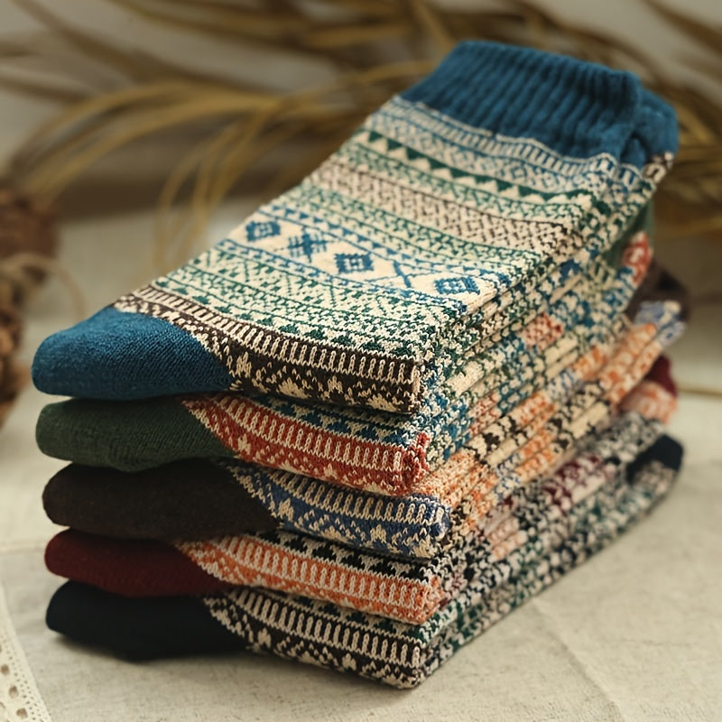 5 Pairs Men's Winter Cotton Boot Socks