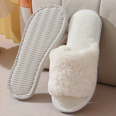 Cozy Open Toe Slippers Non-slip Indoor Comfy Shoes