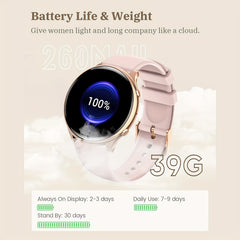 Women's Wireless Call Smartwatch, 120 Sports Modes, IP67 Waterp