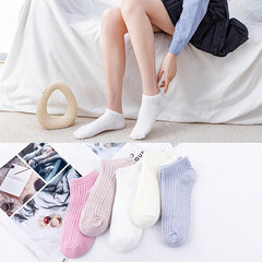 5 Pairs Women's No Show Socks Breathable Low Cut Ankle Stockings