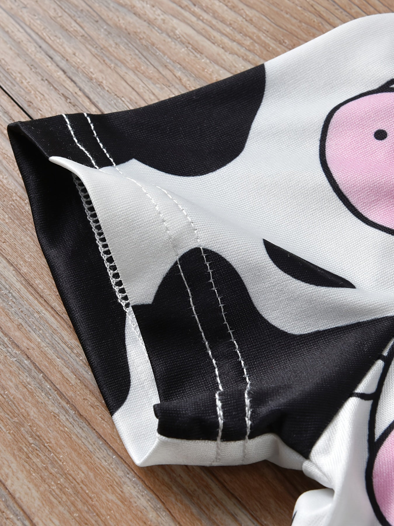 Cow Print Romper Short Sleeve Jumpsuit for Baby Boys and Girls
