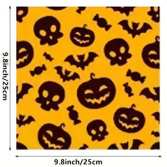 6pcs Halloween Fabric Squares Bundle for Sewing Quilting & Patchwork