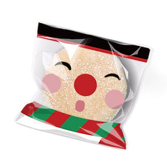 100pcs Christmas Self Adhesive Packaging Bag Xmas Party Supplies