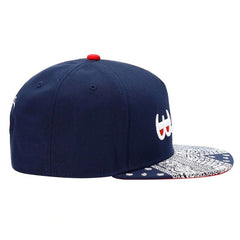Embroidered Men's Flat Brimmed Cap