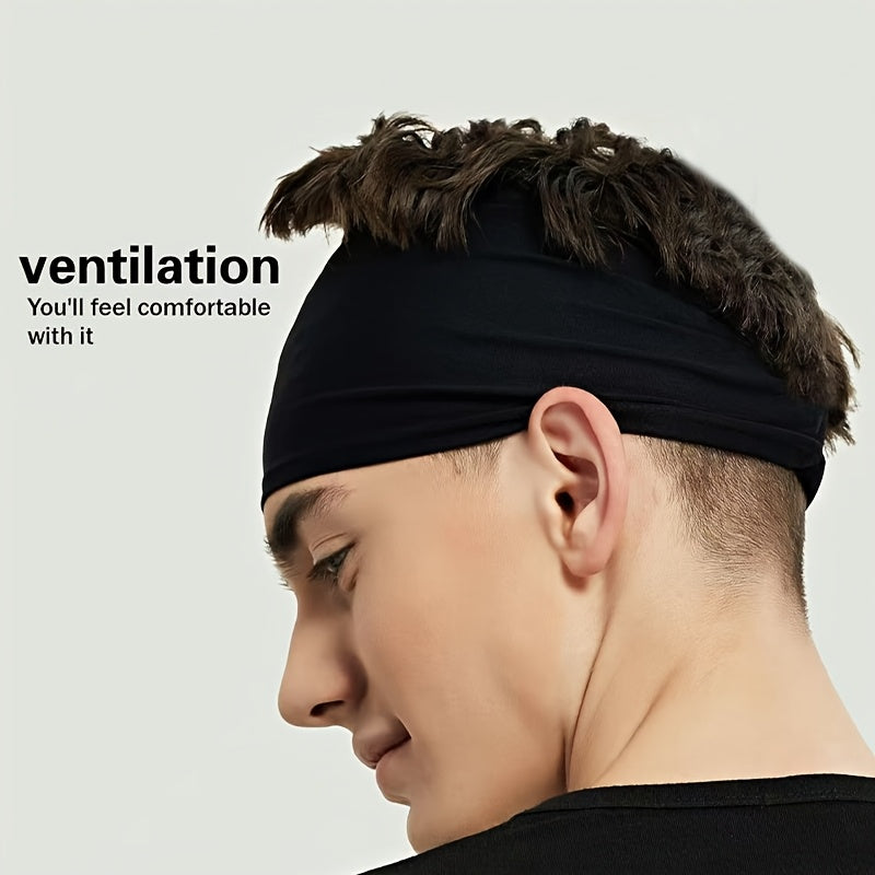 3pcs Elastic Sweat Absorbent Headbands for Men & Women