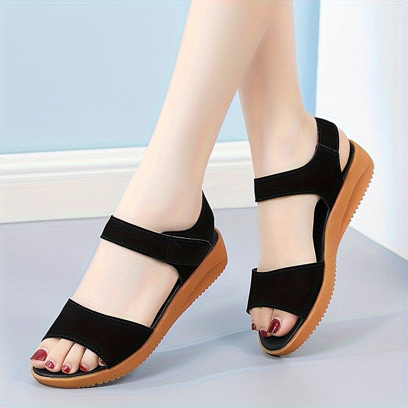 Women's Anti-slip Sports Sandals Hook & Loop Fastener Platform Beach Sandals