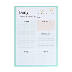 Letter Graphic Plan Notepad 52 Sheets For Daily Planning