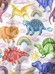Girls Dino Painting Graphic Hoodie Spring Fall 4-14y