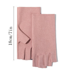 Women's Warm Fingerless Gloves, Durable & Cozy