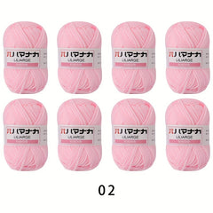 8pcs 100 Acrylic 4 Strands Braided Yarn Soft Textured Hand Crochet Knitting