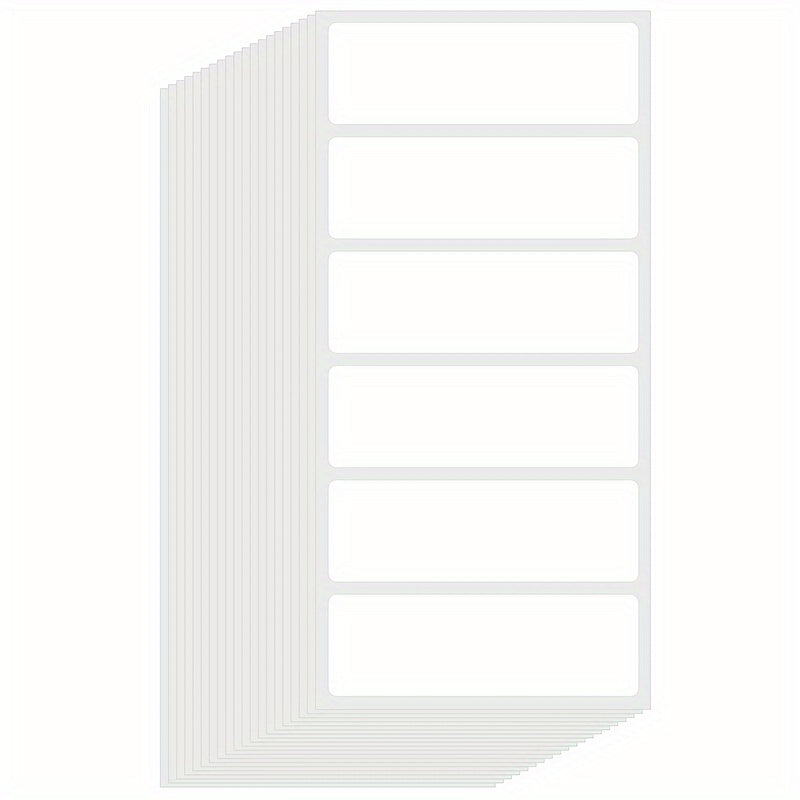 120 Blank Synthetic Paper Self-Adhesive Labels 3x1 Inch