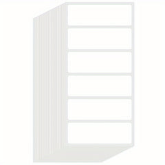 120 Blank Synthetic Paper Self-Adhesive Labels 3x1 Inch