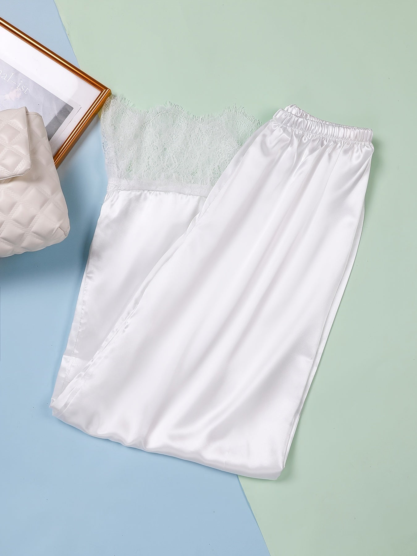 Cozy Contrast Lace Sleep Bottoms