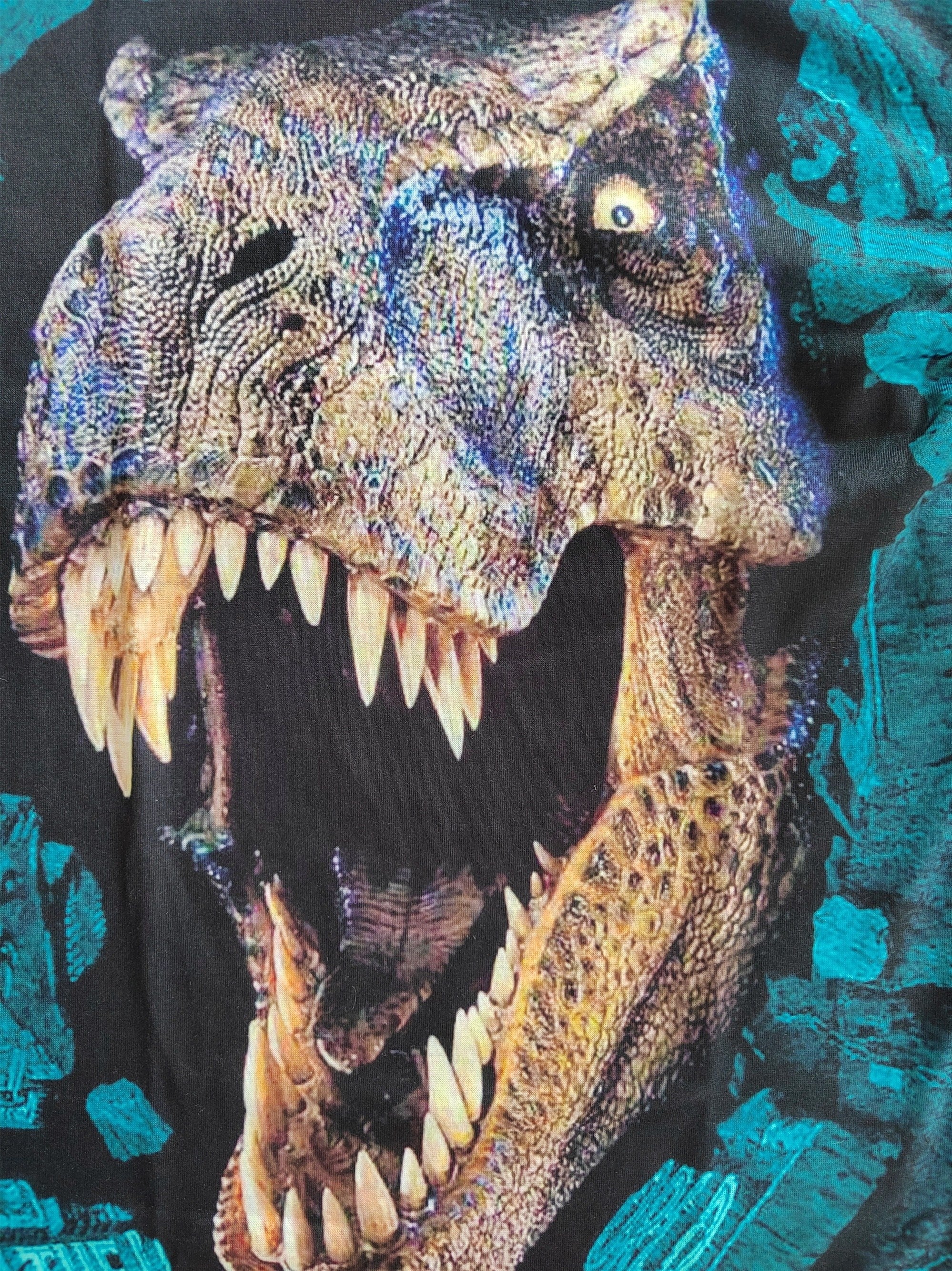 Dinosaur Print Kids T Shirt Short Sleeve Tee for Boys and Girls