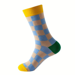 5 Pairs Retro Style Cotton Stockings For Women And Men