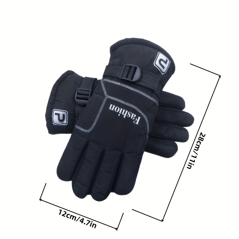 Men's Winter Thick Warm Non-slip Gloves Plus Velvet Large Size