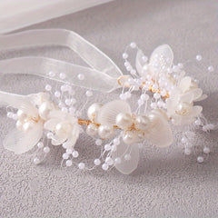 Boho Floral Tiara Crown Headband Vintage Bridal Bridesmaid Hairpiece