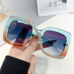 Y2K Rhinestone Square Sunglasses UV400