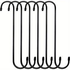 6 Heavy Duty Long S Hooks for Hanging Plant Kitchenware Utensils Pergola Closet