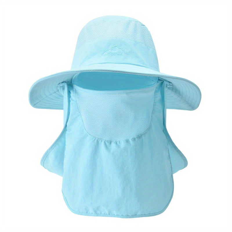 Men's Mesh Bucket Hat with Neck Flap for Summer Outdoor