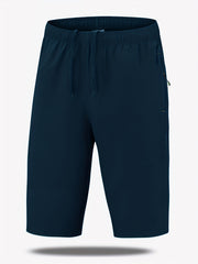 Men's Comfy Zipper Pocket Shorts for Summer Fitness