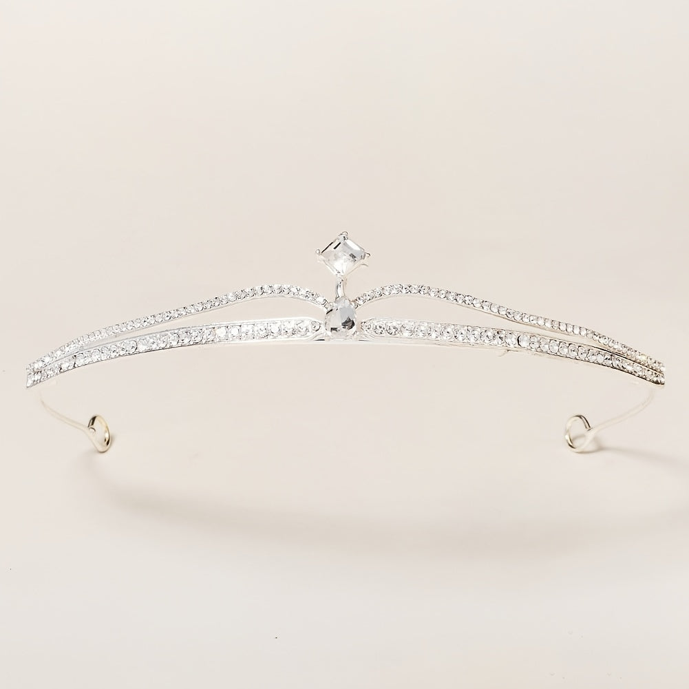 Rhinestone Thin Crown Hairband Wedding Birthday Cosplay Hair Accessories