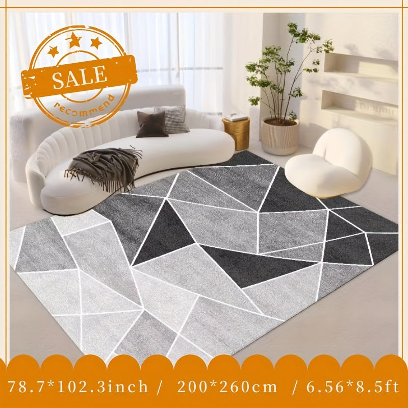 Large Modern Geometric Area Rug Soft Washable Waterproof Anti Slip Carpet