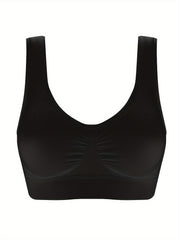 Seamless Wireless Sports Bra Comfy & Breathable Workout Bra