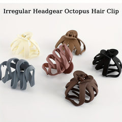 6pcs Octopus Hair Clips Matte Hair Claws Strong Hold Grip Hair Jaw C