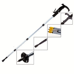 Aluminum Alloy Hiking Stick Shock Absorbing Walking Pole