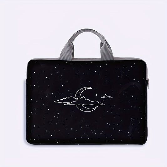 Starry Night Moon Print Laptop Sleeve 14 inch