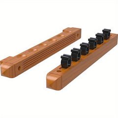 Hardwood Wall Mounted Cue Rack Organize Your Pool Sticks