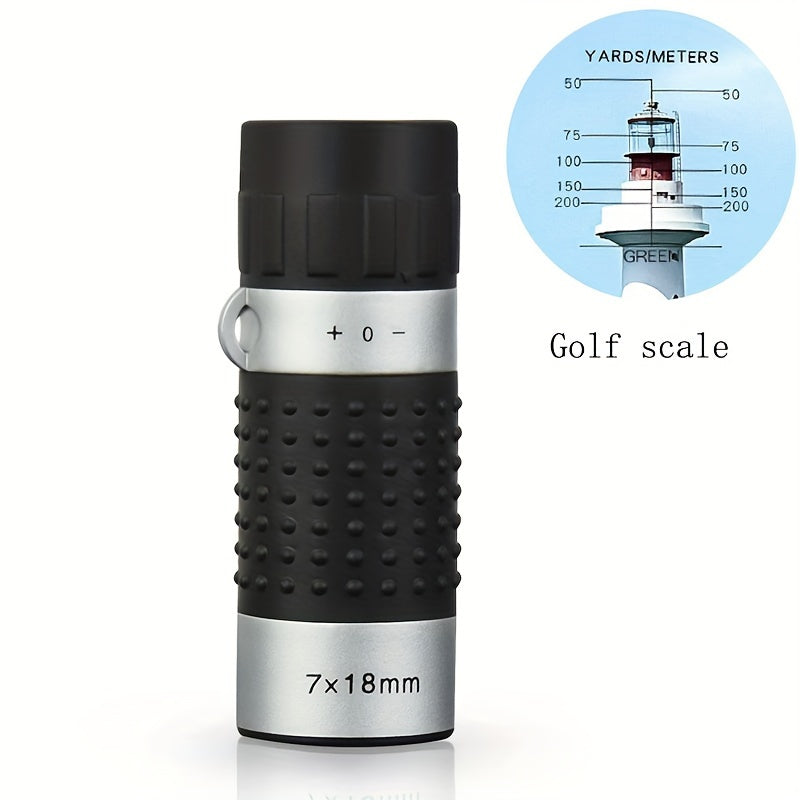 7x18 Golf Monocular Distance Meter Range Finder Pocket Scope