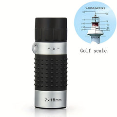 7x18 Golf Monocular Distance Meter Range Finder Pocket Scope