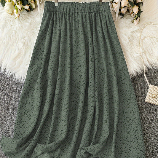 Women's Plus Dalmatian Print High Rise Maxi Skirt