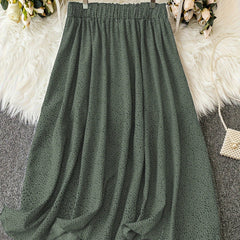 Women's Plus Dalmatian Print High Rise Maxi Skirt