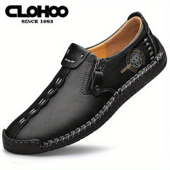 Men's Zipper Loafers Non Slip Casual Shoes