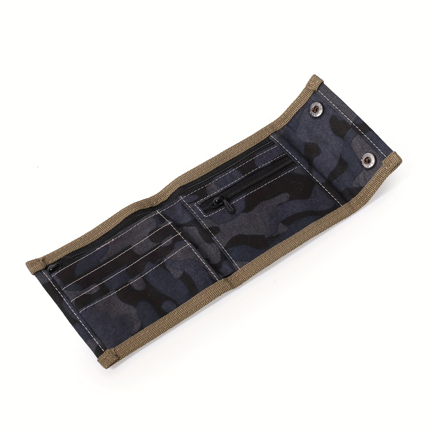 Boys Camo Trifold Short Wallet Canvas Money Clip Coin Holder