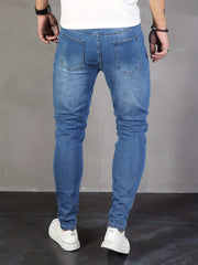 Men's Straight Denim Jeans with Pockets