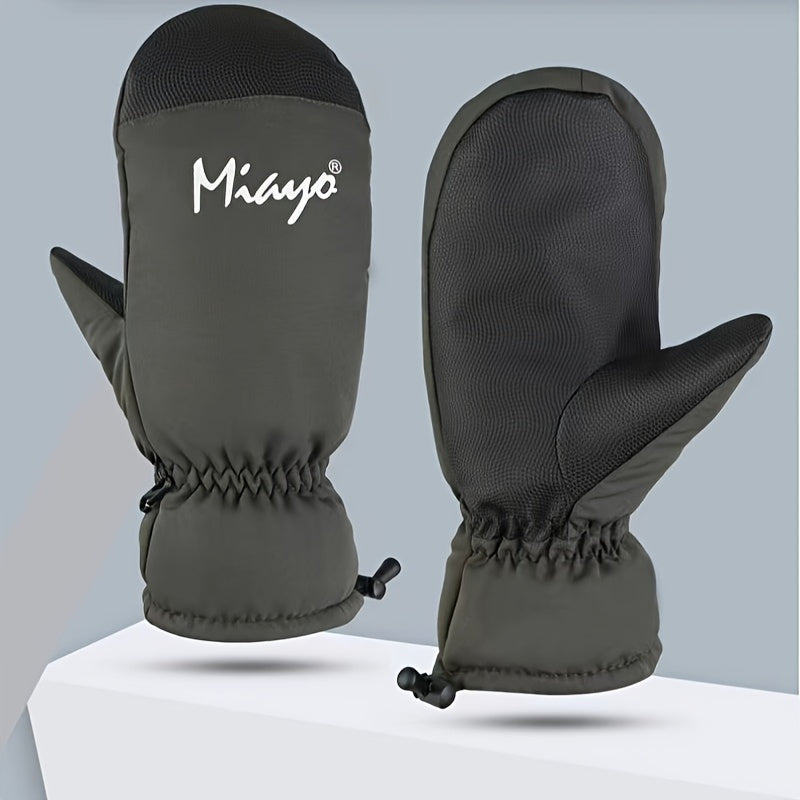 Winter Snowboard Gloves Thickened Warm Outdoor Riding Waterproof Mittens