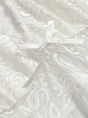 Floral Jacquard Lace V Neck Cami Dress