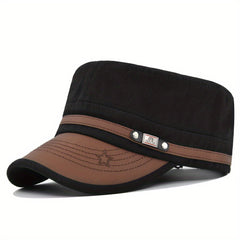 Cotton Sun Protection Flat Top Military Hat
